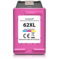 Boxstuff Inkt geschikt voor 62 XL Kleur - (C2P07AE) Compatibel met HP 62 / 62XL - Inkt Cartridge voor HP Envy 5640 / 5644 / 7640 / 7644 OfficeJet 5740 / 5742 / 200 / 250 - Hoge Capaciteit Kleur