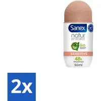 Sanex 2 x – Deodorant Roll-On – Natur Protect Sensitive – 50 ml - Gevoelige Huid - Deodorant Roll-on - Natuurlijke Bescherming - Milde Deodorant - Frisheid