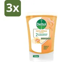 Dettol 3 x No-Touch Handzeep Refill Extra Care Honey & Sheabutter 250 ml - Handzeep - Antibacterieel - Honing - Galamboter - Hygiëne