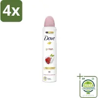 Dove - Deodorant - Spray Go Fresh - Granaatappel - Fruitige geur - 250 ml - Voordeelverpakking - 4 stuks - Deodorant Spray - Granaatappel Citroenverbena