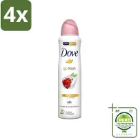 Dove - Deodorant - Go Fresh Granaatappel - Frisse en fruitige geur - 150 ml - Voordeelverpakking - 4 stuks - Go Fresh - Granaatappel