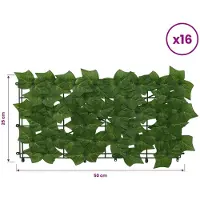 vidaXL Balkonscherm met bladeren Groen 200 x 100 cm