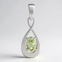 Cavill - Zilveren Hanger - 925 Sterling Zilver Gerhodineerd - Kleurwissel Diaspoor 0,485 ct Ovaal - Druppelvormig met Infinity - Turkse Elegantie