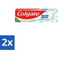 Colgate 2 x – Tandpasta – White Teeth – 75 ml - Witte Tanden - Tanden Reinigen - Tanden Witter Maken - Mondverzorging - Tandpasta