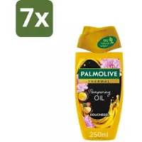 Palmolive 7 x Douchegel Thermal Pampering Oil 250 ml - Douchegel - Macadamia-olie - Herstel - Hydrateren - Verzorging