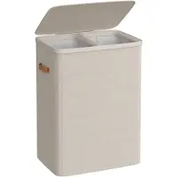 Famanu – Wasmand met 170 L inhoud, 2 compartimenten en uitneembare binnenzakken