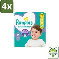 Pampers – Luiers – Active Baby Maat 3 (6-10 kg) – 90 Luiers - Voordeelverpakking - 4 stuks - Luiers voor baby - Droge luiers