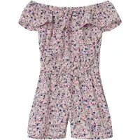 Name it NMFVINAYA SS PLAYSUIT F Meisjes Jumpsuit - White AlyssumPrint:Flower - Maat 104