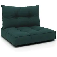 Amazinggirl Kussen Lounge Tuinmeubelen - Set: zitkussen 50x50 cm en rugkussen 40x50 cm Rug Rattan Ideaal voor balkon terras loungeset buiten comfort vulling dik duurzaam Groente