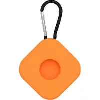 Mobigear Square Key Siliconen Sleutelhanger voor Apple AirTag - Oranje