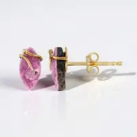 Cavill - Zilveren Oorbellen - 925 Sterling Zilver Verguld - 2,5 ct Cobalt Calciet - Marquise Slijpsel - Stijlvol & Elegant - Handgemaakt