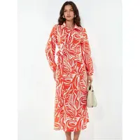 MSN Collection Abstracte Print Midi Wikkeljurk