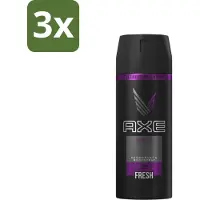 Axe 3 x - Deodorant Bodyspray - 48hrs Fresh - Excite - 150 ml - 48 Uur Fris - Deodorant Spray - Kokosnoot Geur - Zwarte Peper Geur - Frisheid