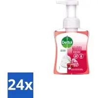Dettol 24 x - Foam Handzeep - Rozen & Kersenbloesem - Zacht Mouse - 250 ml - Antibacteriële Handzeep - Schuimende Handzeep - Rozen Geur - Kersenbloesem Geur - Zachte Handzeep