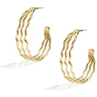 Yehwang Stylish stainless steel hoop earrings for everyday glam - zilveren kleur