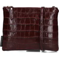 Fred de la bretoniere Dames Handtassen Bregje Crossbody Croco Print Leather - Bordeaux - Maat ONESIZE