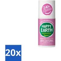 Happy Earth 20 x – Deodorant Roll-On – 100% Natuurlijk Lavender Ylang – 75 ml - Natuurlijke Deodorant - Lavendel Ylang - Roll-on Deodorant - Geur - Gevoelige Huid