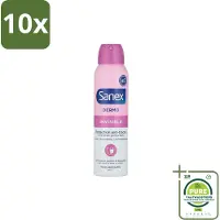 Sanex 10 x – Deodorant Spray – Dermo Invisible – 150 ml - Grootverpakking - Onzezichtbare Deodorant - Deodorant Spray - Transpiratieregulatie - Huidbescherming - Strepenvoorkomend