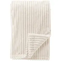 Dutch decor - MARTHY - plaid 140x180 cm - ribfluweel - gerecycled - Snow White - wit