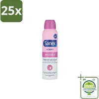 Sanex 25 x – Deodorant Spray – Dermo Invisible – 150 ml - Grootverpakking - Onzezichtbare Deodorant - Deodorant Spray - Transpiratieregulatie - Huidbescherming - Strepenvoorkomend
