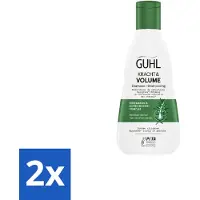 Guhl 2 x – Shampoo – Kracht & Volume – 250 ml - Krachtige Shampoo - Volume Shampoo - Haarversterkende Shampoo - Shampoo Voor Dun Haar - Biotine Shampoo