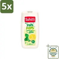 Tahiti 5 x – Douchegel – Yuzu Peps Yuzu & Munt - 250 ml - Grootverpakking - Douchegel Yuzu Munt - Frisse Douchegel - Yuzu En Munt - Energieke Douchegel - Verkoelende Douchegel