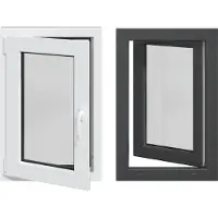 vidaXL Kleur binnenkant kelderraam Wit RISOR 60 x 80 cm