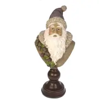 Meander -buste-kerstman-kerst-polyresin-nostalgisch-sfeervol-decoratief-rood-groen