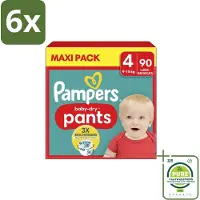 Pampers – Luierbroekjes – Baby Dry Pants Maat 4 – 90 Luiers - Voordeelverpakking - 6 stuks - Baby luier - Luierbroek