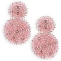 PAULIE POCKET Dames Sieraden Small Double Beads Earrings - Roze - Maat ONESIZE
