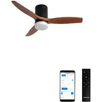 Create - Stille 40W plafondventilator met technische ABS bladen in verschillende maten - S - Met licht - WIFI - WIND CALM