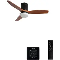 Create - Stille 40W plafondventilator met technische ABS bladen in verschillende maten - S - Met licht - Controller voor wandmontage - WIND CALM