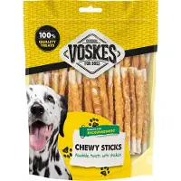 Voskes hondensnack Runderhuidsticks Kip 400 gram