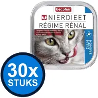 Beaphar 30x - nierdieet kat zalm 100gr - Kattenvoer Natvoer - 100 g