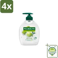 Palmolive Handzeep Naturals Olijf Melk 300 ml - Voordeelverpakking - 4 stuks - Handzeep melk en olijf - Handen reinigen