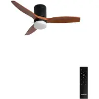 Create - Stille 40W plafondventilator met technische ABS bladen in verschillende maten - S - Met licht - Afstandsbediening - WIND CALM
