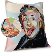 ANRO Albert Einstein Sierkussen 45x45 cm - Jacquard gobelin