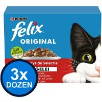 Felix 3x - Original Countryside Selectie in Gelei - Kattenvoer Natvoer - 12x85g