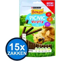 Bonzo 15x - Picnic Variety - Hondenvoer Snacks - 100 g