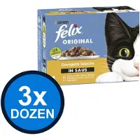Felix 3x - Original In Saus Countryside Selectie Multipack - Kattenvoer Natvoer - 1.02 kg