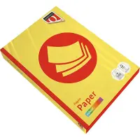 Quantore - Kopieerpapier A4 160gr zwavelgeel 250vel | Pak a 250 vel | 5 stuks