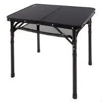 Famanu – Klaptafel, klein en zwart, 60 x 45 x 27/56 cm, in hoogte verstelbaar, antislip voeten, draagkracht 30 kg