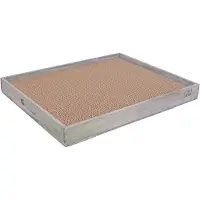 UNUS Krabplank met houten frame – Krabkarton voor katten grijs 40x32cm