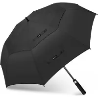 Famanu – Grote stormbestendige golfparaplu, automatisch open, M/L/XL/XXL, met dubbele laag stof voor mannen en vrouwen