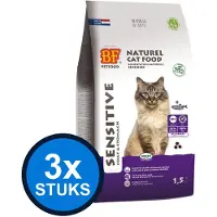 BF Petfood 3x Biofood - Premium sensitive coat/stomach 1,5kg - Kattenvoer - 1.5 kg