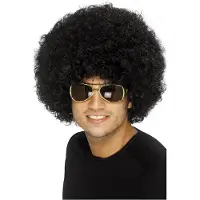 Smiffys Smiffy's Afro pruik - zwart - krullen - volwassenen - carnaval - seventies
