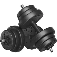 Markenlos – Verstelbare kunststof dumbbell set met stalen buis voor fitness en training