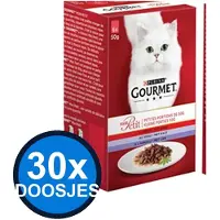 Gourmet 30x - Mon Petit Vlees 6x50g - Kattenvoer Natvoer - 300g