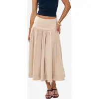 Busem Hoge Taille A-Lijn Midi Rok