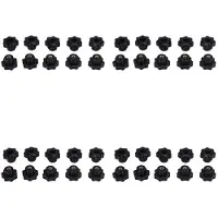 ISTOVO 40 Stuks M6 Vrouwelijke Knopschroeven M6 X 32mm Vrouwelijke Schroefdraad Sterkop Klemknopgreep Zwart